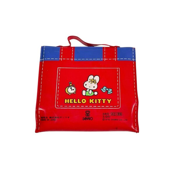 Vintage 1976 Sanrio Hello Kitty Red Vinyl Wallet Button Snap Close - Picture 2 of 5